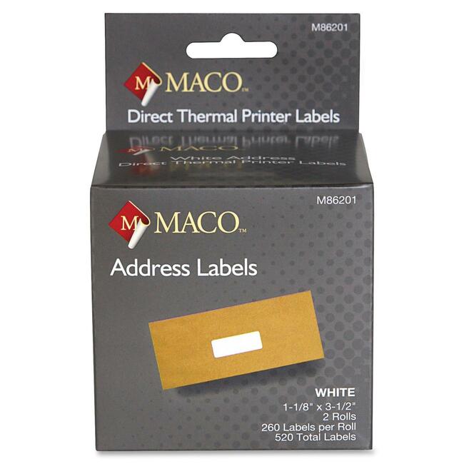 MACO Direct Thermal White Address Labels