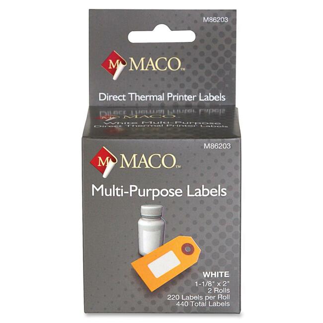 MACO Direct Thermal White Multi-purpose Labels