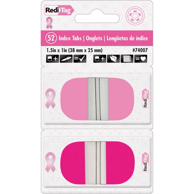 Redi-Tag Pink Breast Cancer Awareness Round Pop-up Index Tabs