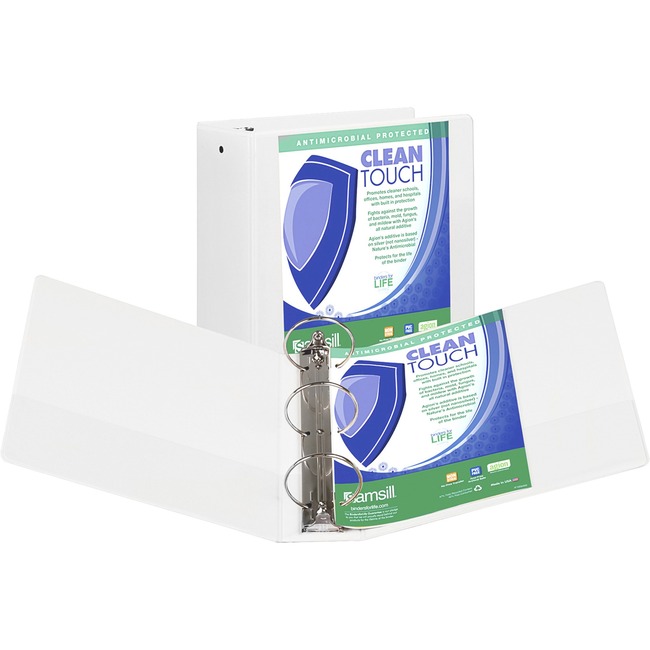 Samsill Clean Touch Value Round Ring View Binder