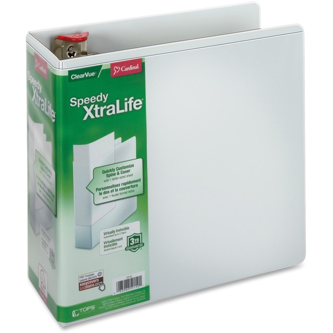 Cardinal White Speedy XtraLife Slant-D Binder