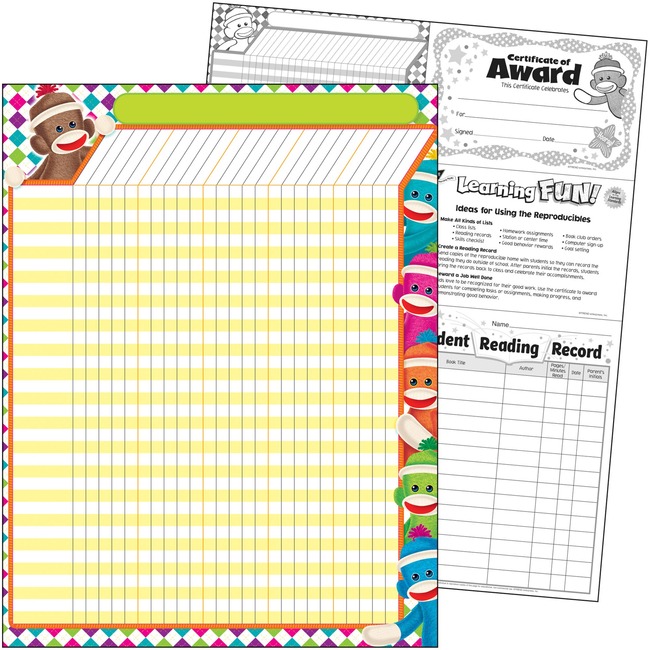 Trend Sock Monkeys Collection Large Incentive Chart