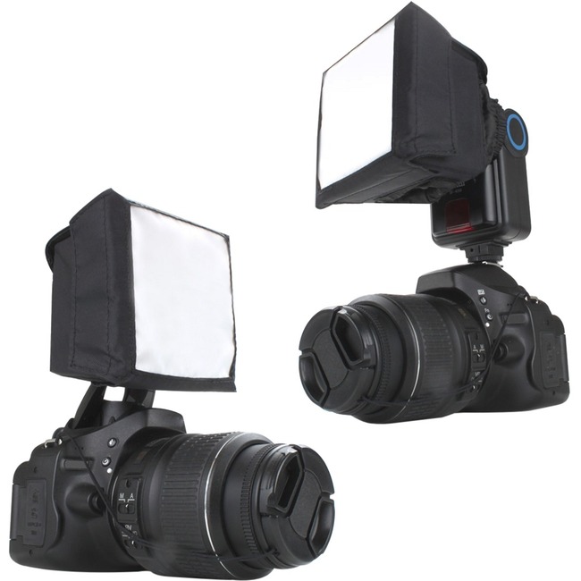 Accessory Power Soft Box Flash Diffuser with Dual Mounting