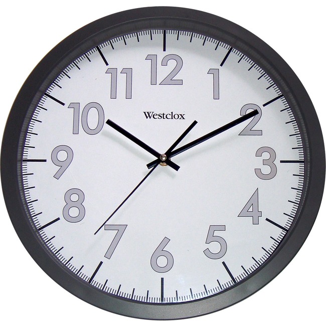 NEW Westclox 32067 14in Office Commercial Wall Clock Black White eBay