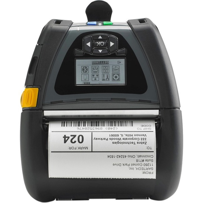 Zebra QLn420 Mobile Direct Thermal Printer Monochrome Portable Label  Print USB Serial Battery Included