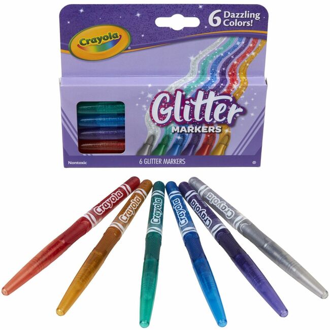 Crayola 6 Color Glitter Markers