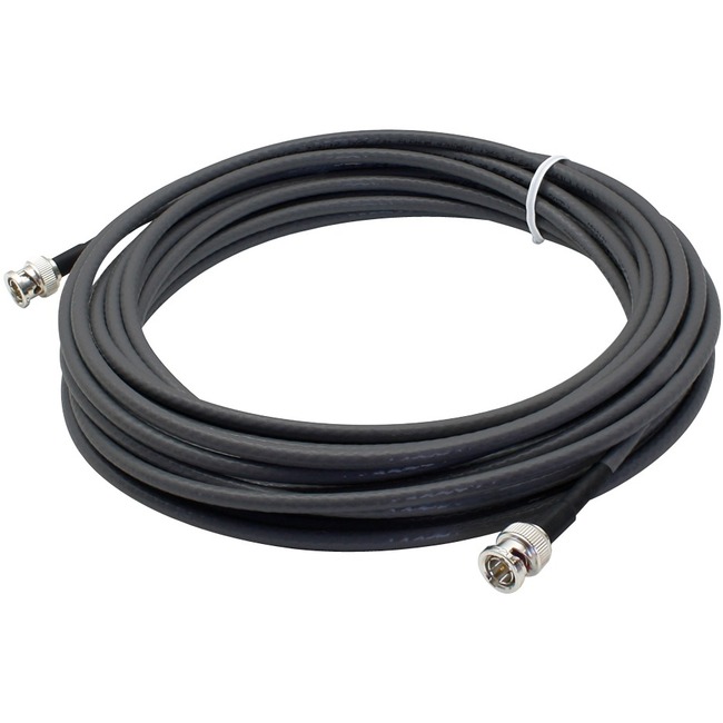 AddOn 65.6ft BNC (Male) to BNC (Male) Black Coaxial Simplex PVC Copper Patch Cable