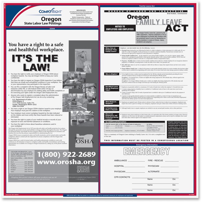 ComplyRight Oregan State Labor Law Poster