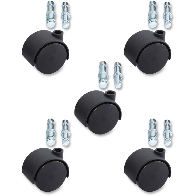 Lorell Premium Dual Hard Wheel Casters Set