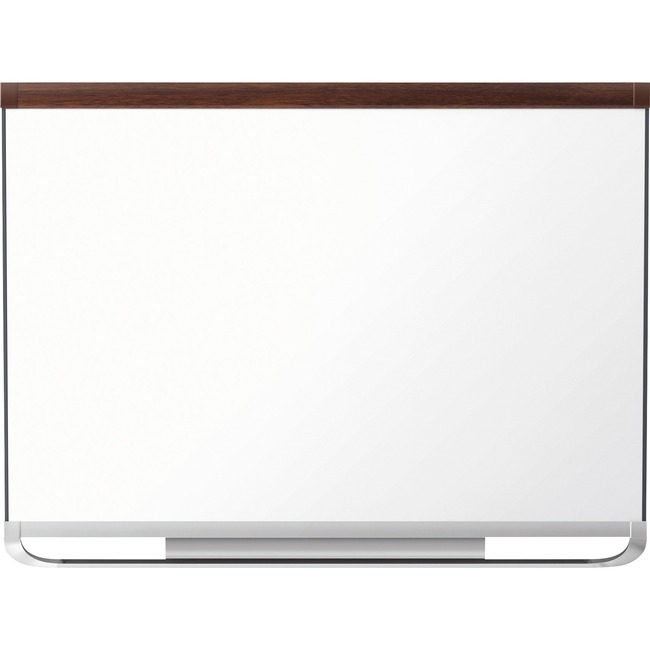 Quartet® Prestige® 2 DuraMax® Porcelain Magnetic Whiteboard, 3' x 2', Mahogany Finish Frame