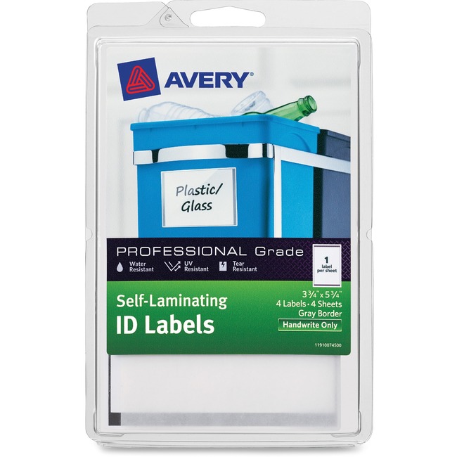 Avery Write-On Durable Self-Laminating ID Labels