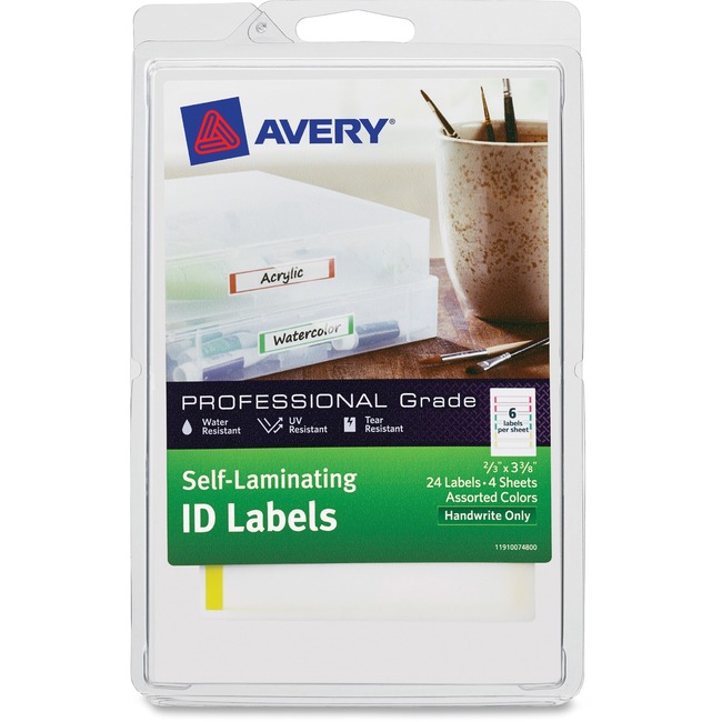 Avery Write-On Durable Self-Laminating ID Labels