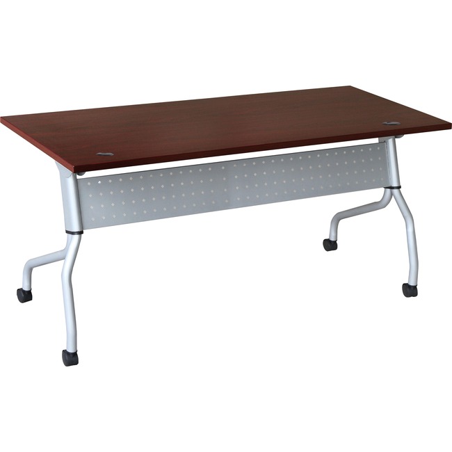 Lorell Mahogany Flip Top Training Table