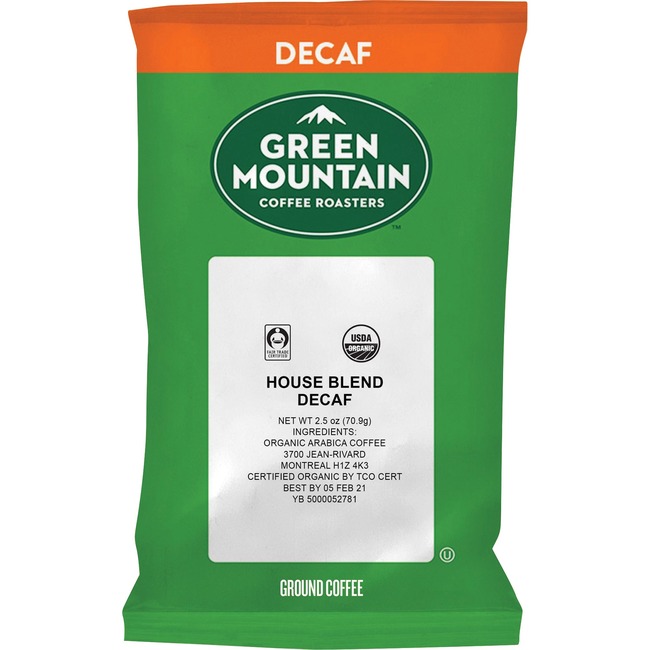 Green Mountain Coffee Roasters Fair Trade Organic House Blend Decaf Coffee