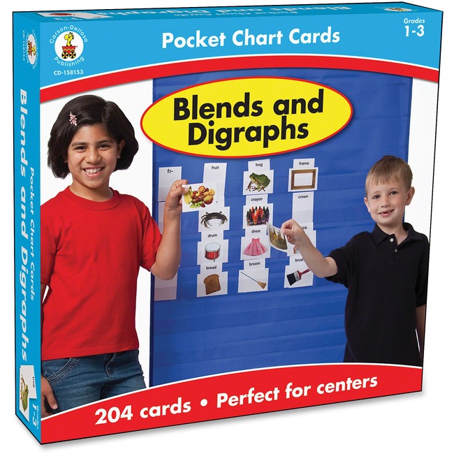 Carson-Dellosa Blends/Digraphs Pocket Chart Cards Set