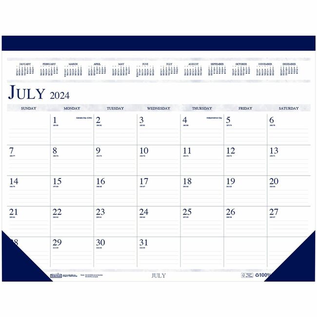 House of Doolittle 18x13 Academic Desk Pad Calendar