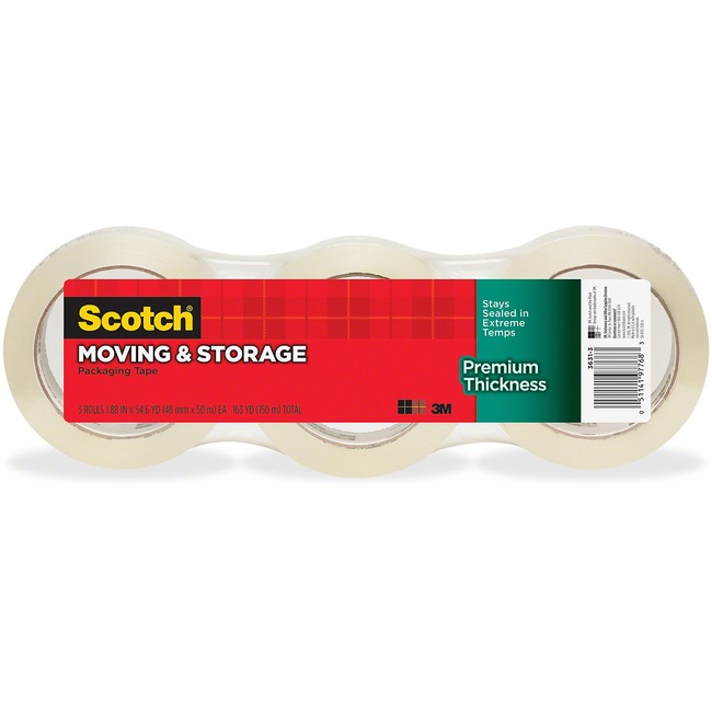 Scotch® Premium Thickness Mailing & Storage PackagingTape, 1.88