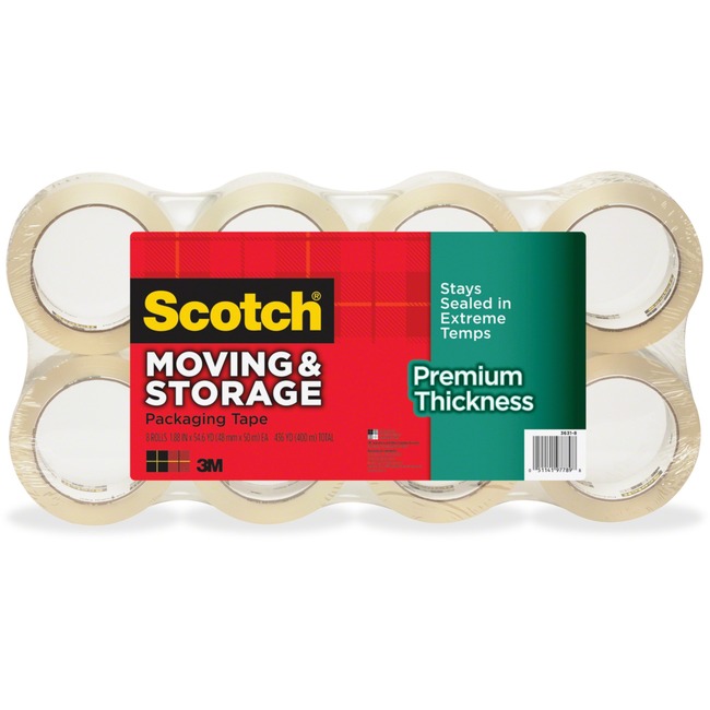Scotch® Premium Thickness Moving & Storage Packaging Tape, 1.88