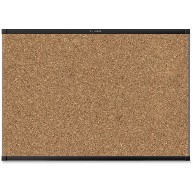 Quartet® Prestige® 2 Magnetic Cork Bulletin Board, 6' x 4', Black Finish Aluminum Frame