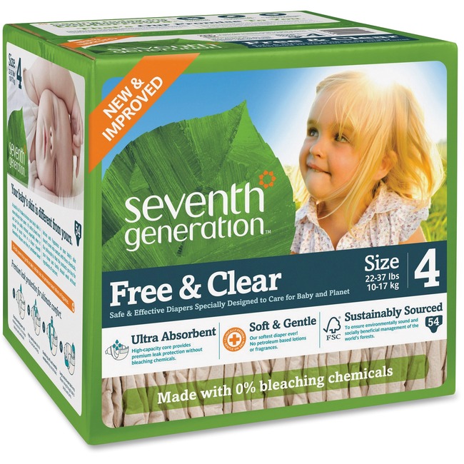 Seventh Generation Baby Free & Clear Stage 4 Diapers