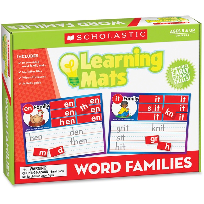 Scholastic Res. Gr K-2 Word Family Learning Mats