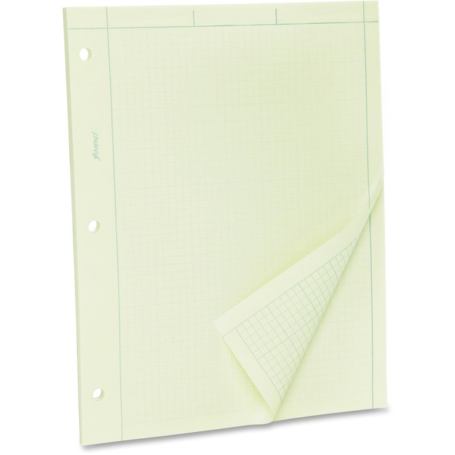 TOPS Green Tint Engineer's Quadrille Pad - Letter