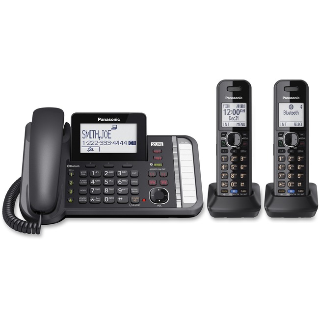Panasonic Link2Cell KX-TG9582B DECT 6.0 Cordless Phone - Black
