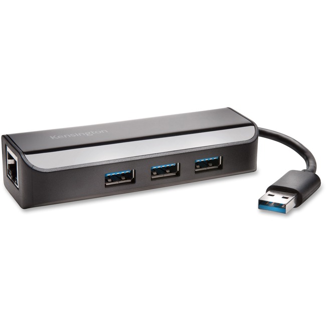 Kensington USB 3.0 Ethernet Adapter and 3-Port Hub