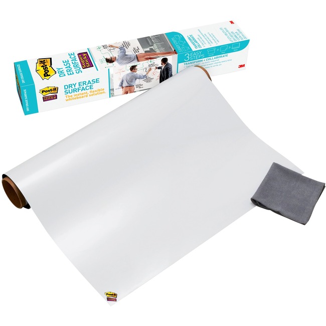 Post-it Self-Stick Dry Erase Film Surface, 36 x 24, White