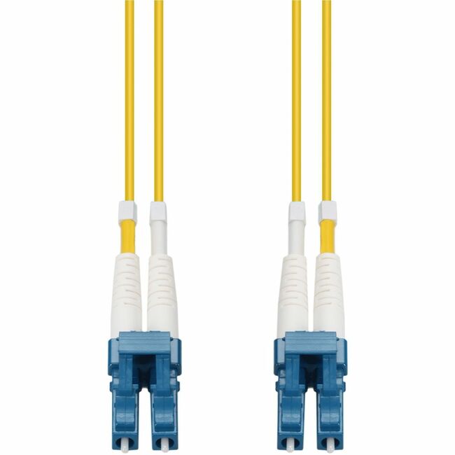 AddOn 15m LC to LC Yellow OS2 Duplex OFNR (Riser-Rated) SMF Fiber Patch Cable