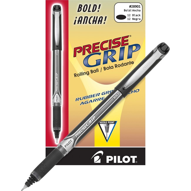 Pilot Precise Grip Bold Capped Rolling Ball Pens
