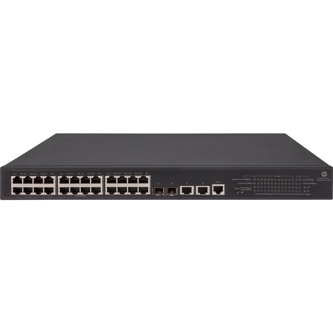 HPE 1950-24G-2SFP+-2XGT-PoE+(370W) Switch - 26 Ports - Manageable - 3 Layer Supported - Twisted Pair, Optical Fiber - 1U High - Rack-mountable - Lifetime Limited Warranty