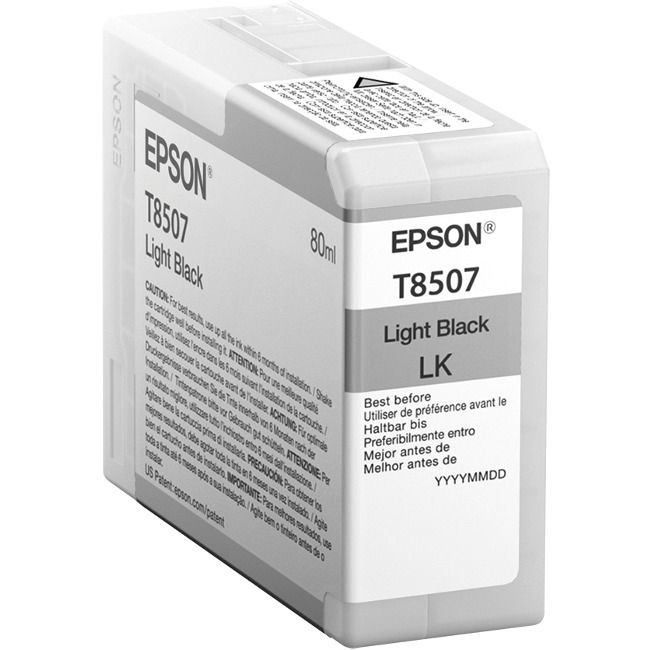 Epson T850700 UltraChrome HD Light Black Ink Cartridge (80 ml)