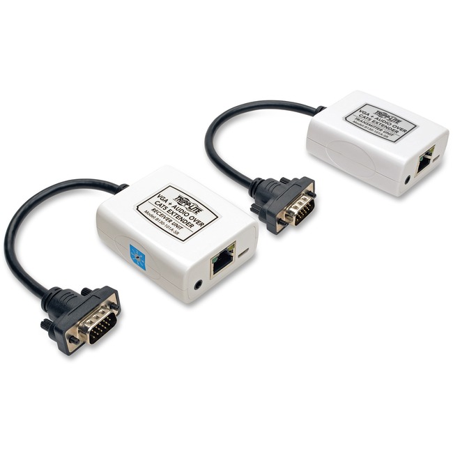 Tripp Lite VGA Audio over Cat5/Cat6 Video Extender Transmitter Receiver EDID USB 300ft