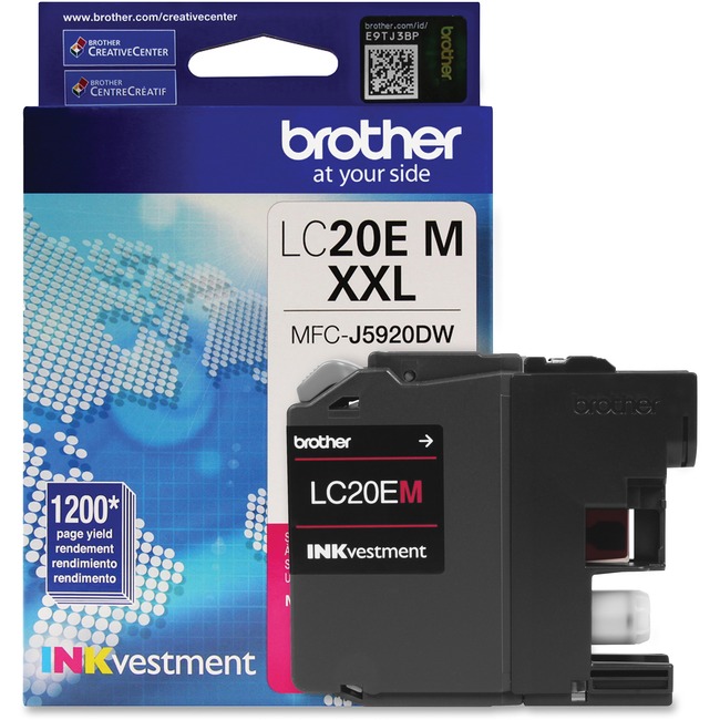 Brother Genuine LC20EM INKvestment Super High Yield Magenta Ink Cartridge