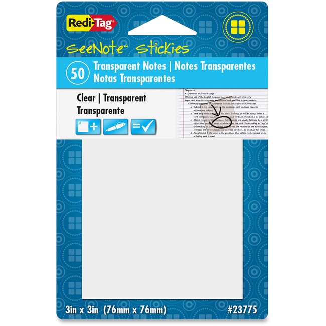 Redi-Tag seeNote Stickies Clear Transparent Notes