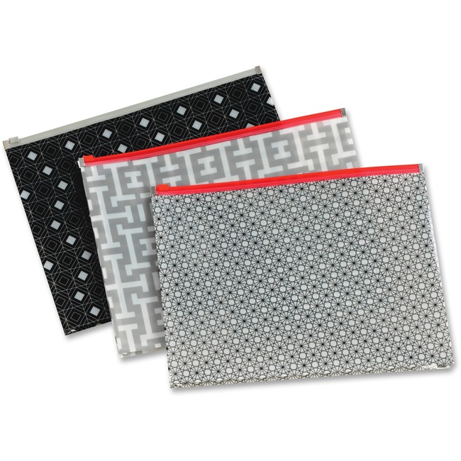 Pendaflex Zipper Fashion Print Poly Envelopes