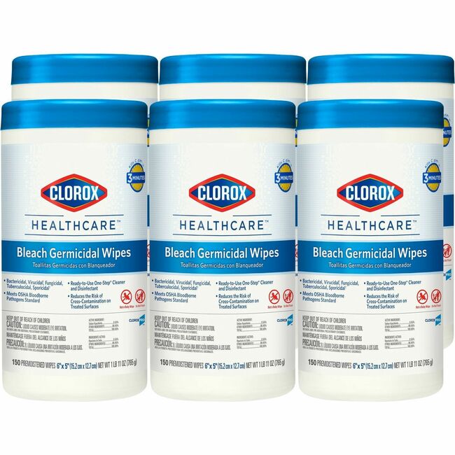 Clorox Healthcare Bleach Germicidal Wipes