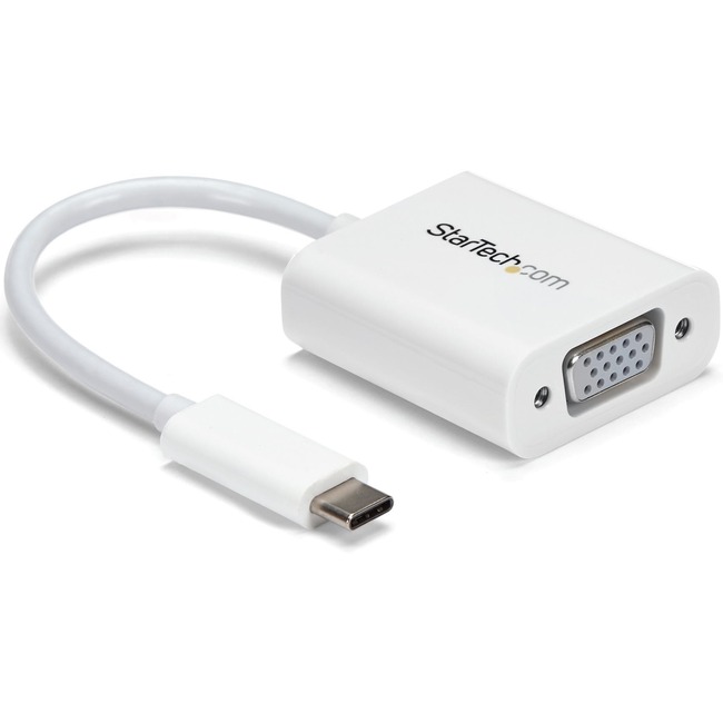 StarTech USB-C to VGA adapter - USB Type-C to VGA Video Converter - White