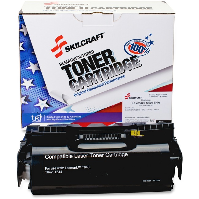 SKILCRAFT Remanufactured Toner Cartridge - Alternative for Lexmark (64415XA, 64435XA, 64080XW, 64475XA) - Black