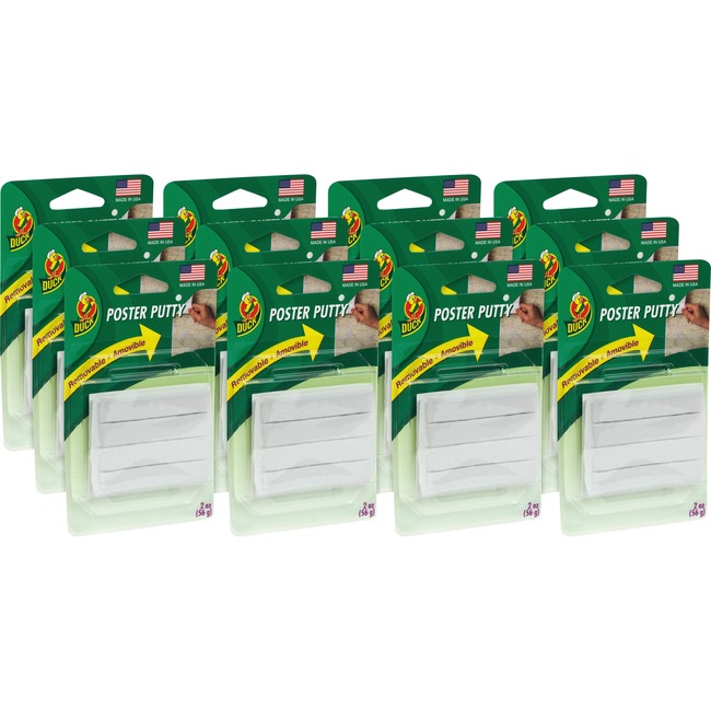 Non-toxic, Removable, Reusable - 48 / Carton - 4 Strips/Pack - White