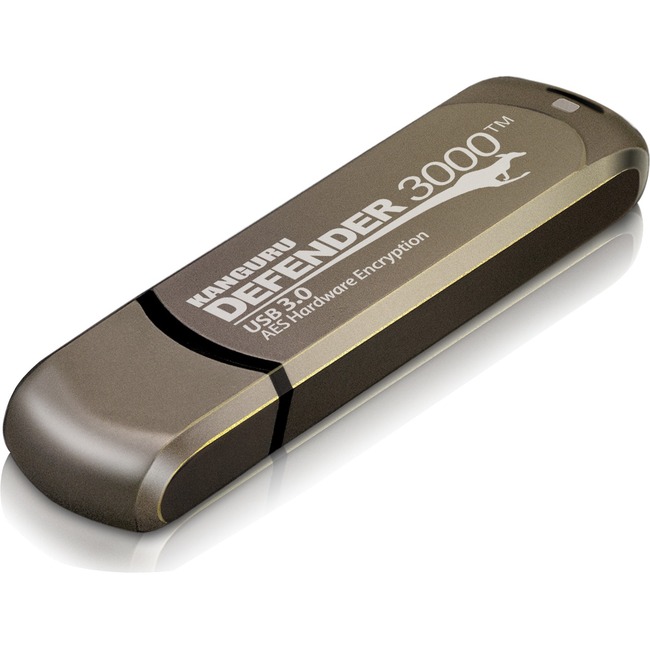 Kanguru Defender 3000, Secure FIPS 140-2 SuperSpeed USB 3.0 Flash Drive, 16G