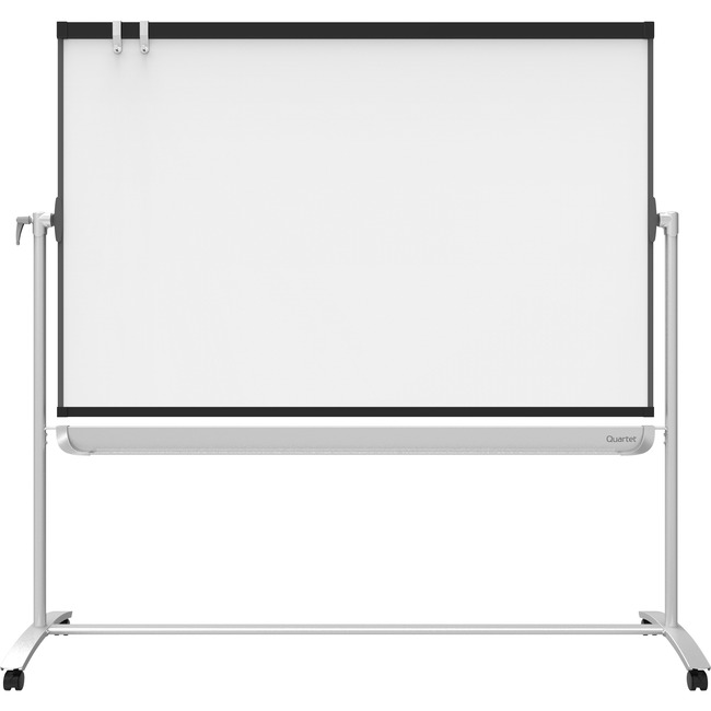 Quartet® Prestige® 2 Mobile Presentation Easel, Reversible Magnetic Whiteboard/Flipchart, 6' x 4', Graphite Finish Frame