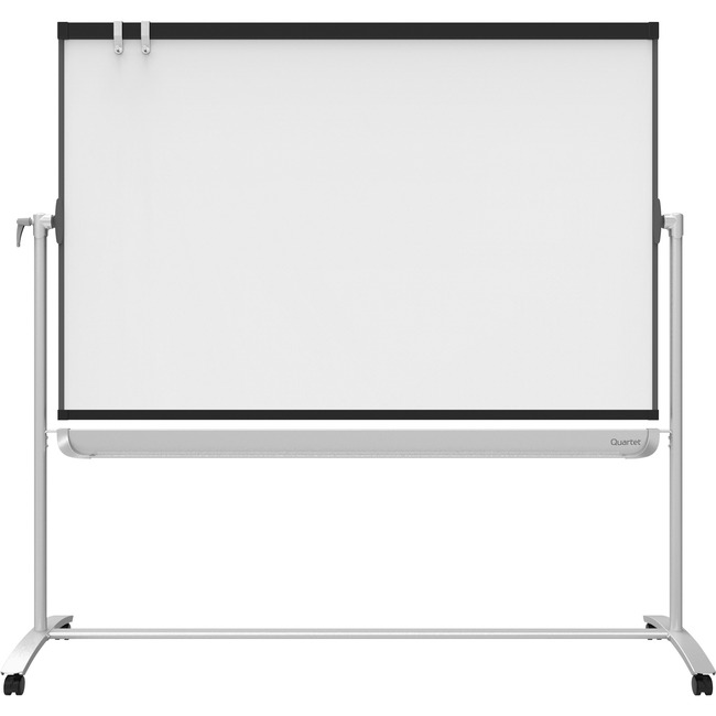 Quartet® Prestige® 2 Mobile Presentation Easel, Reversible Magnetic Whiteboard/Flipchart, 4' x 3', Graphite Frame