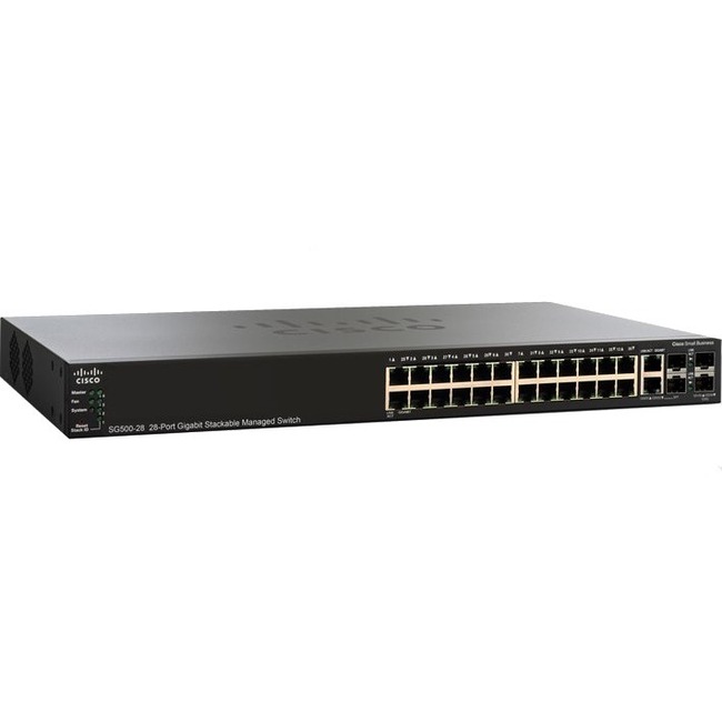 Cisco SG500-28 Ethernet Switch - 24 Ports - Manageable - Gigabit