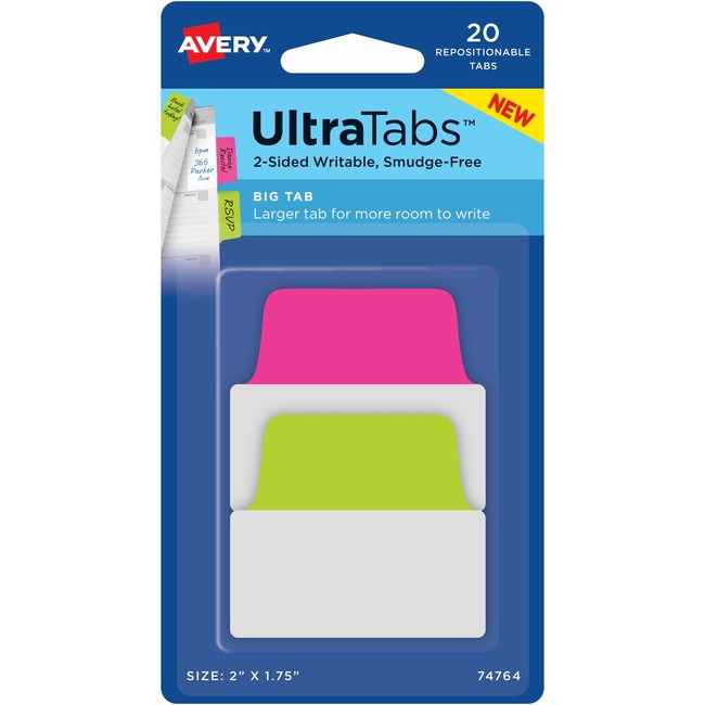 Avery UltraTabs Repositionable Big Tabs