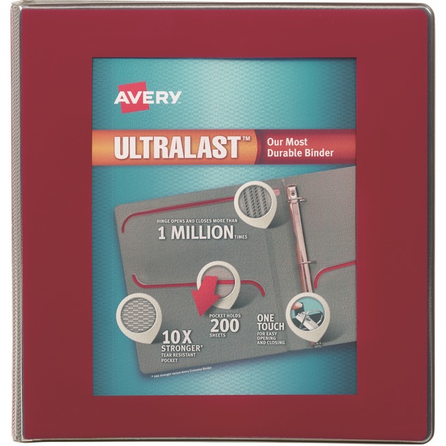 Avery Ultralast Heavy Duty View Binders with One Touch Slant Rings