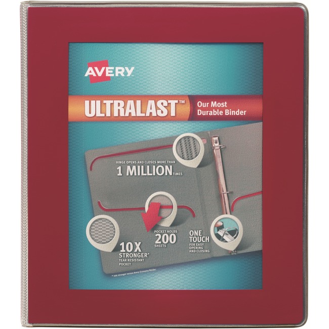Avery® UltraLast One-Touch Slant D-ring Binder