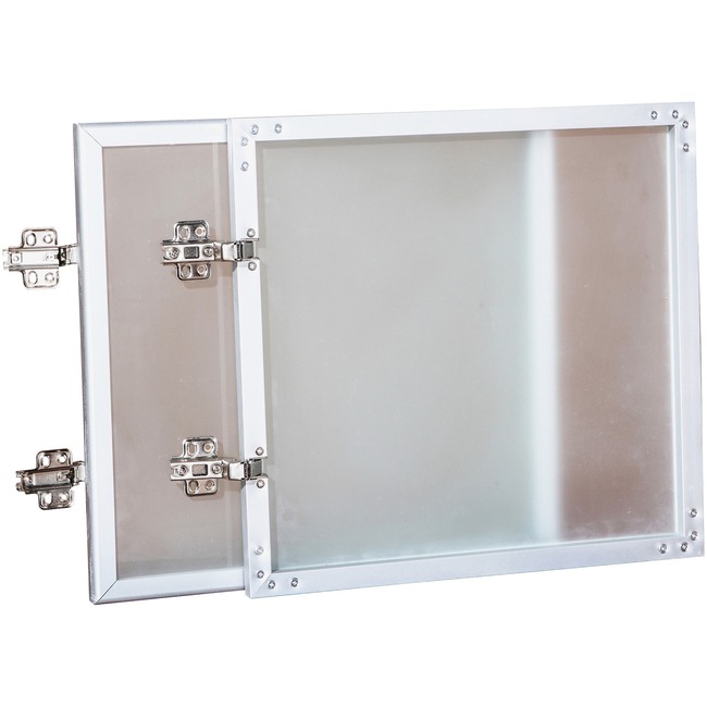 Lorell Wall-Mount Hutch Frosted Glass Door