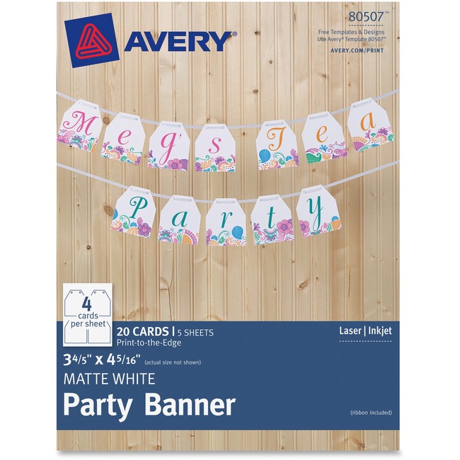Avery Party Banner with Ribbon